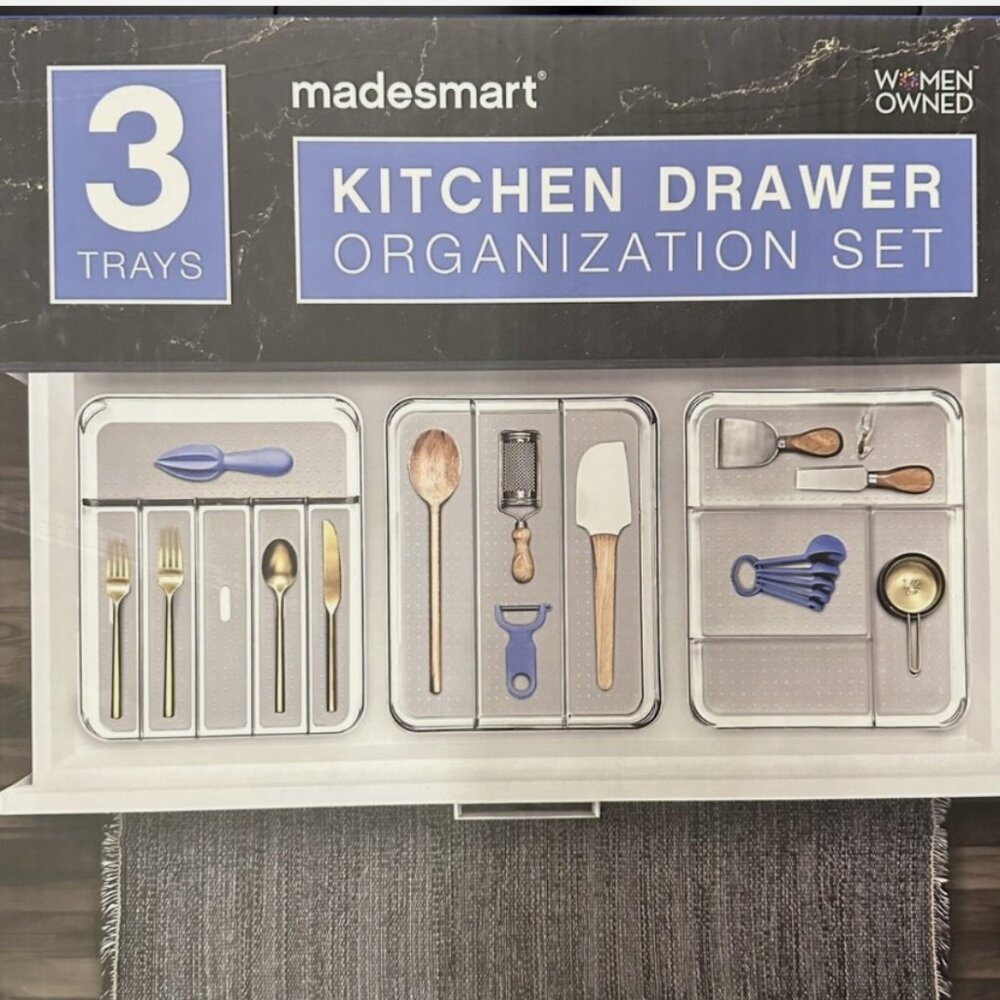 Madesmart Kitchen Drawer Organization Set 3 Trays